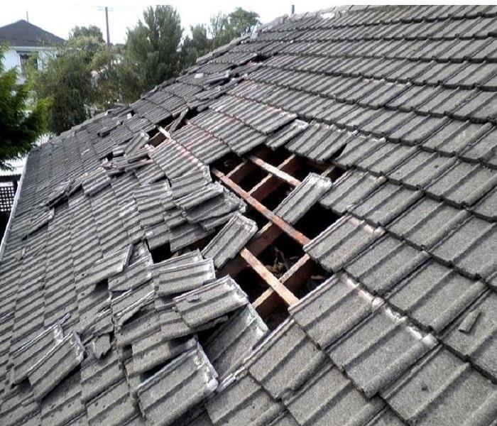 Storm Damage on a Roof
